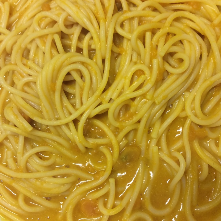 かぼちゃと味噌のスープパスタ